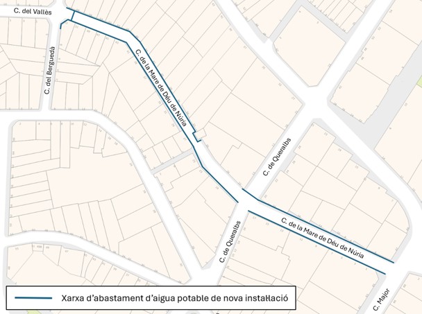 Planol del carrer de la Mare de Déu de Núria