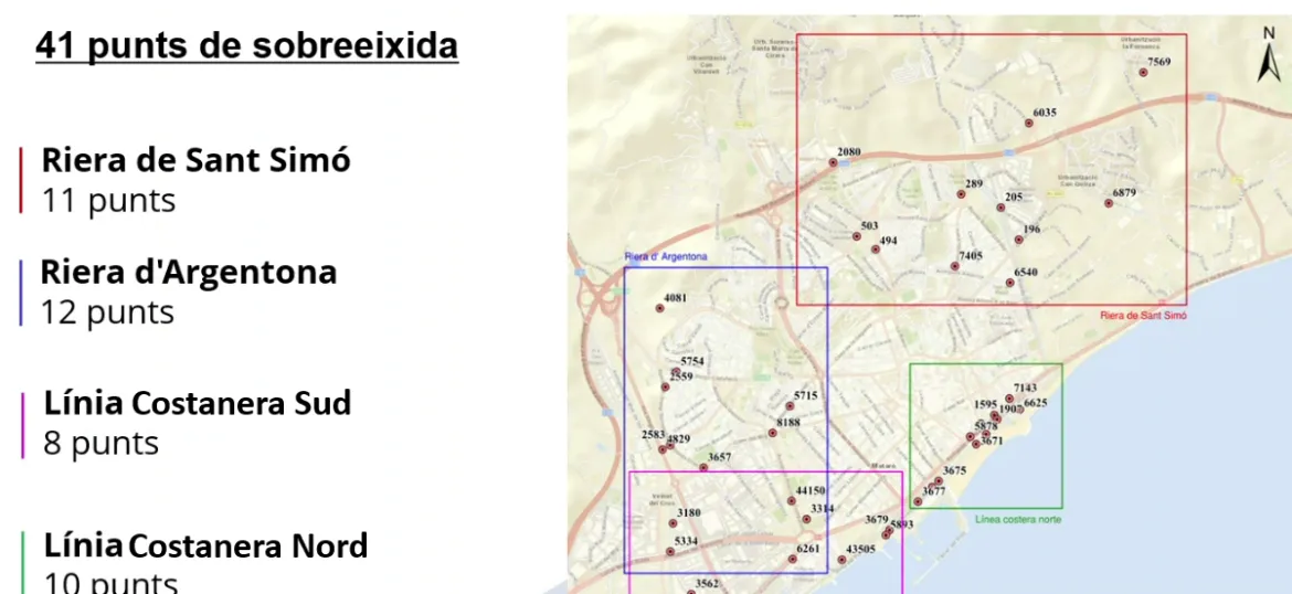 Plànol amb la situació dels sensors