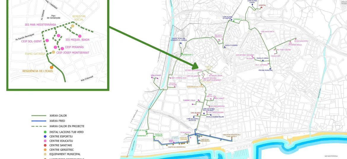 Plànol on es mostra l'expansió del TubVerd