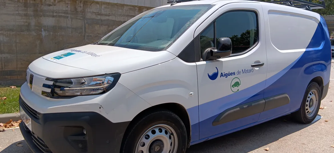 Furgoneta elèctrica d'Aigües de Mataró