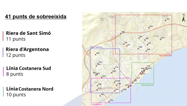 Plànol amb la situació dels sensors