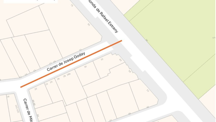Plànol del carrer de Josep Goday